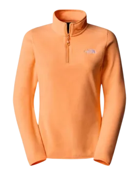 The North Face Women's 100 Glacier Quaterzip Fleece - Bright Cantaloup