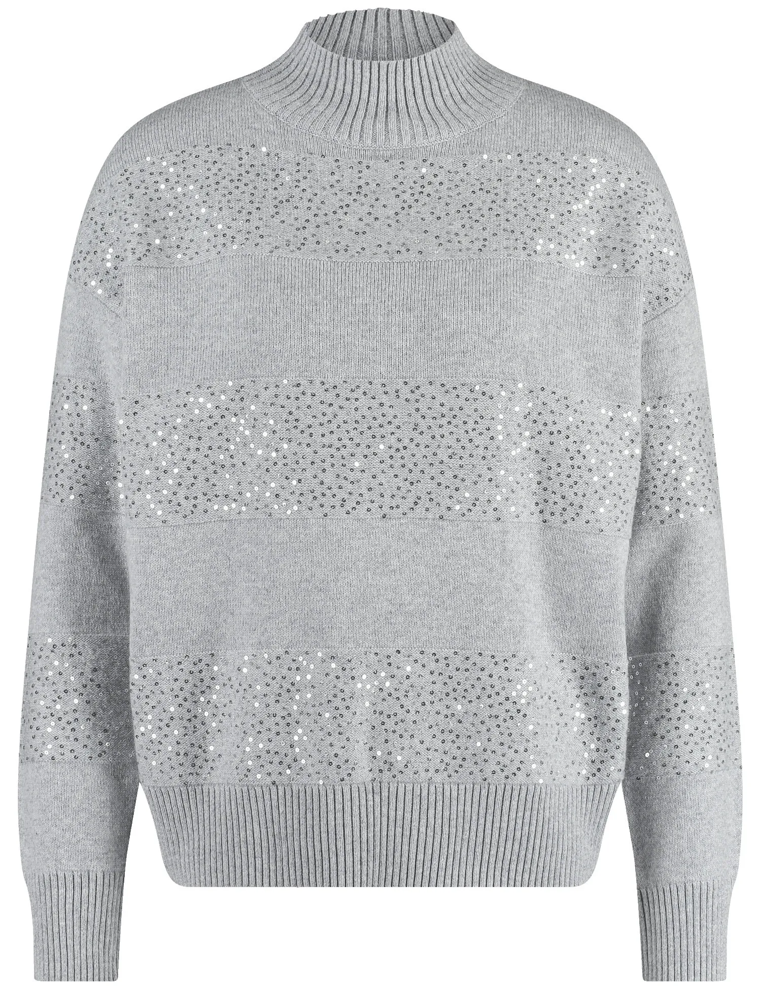 Turtleneck jumper with decorative details