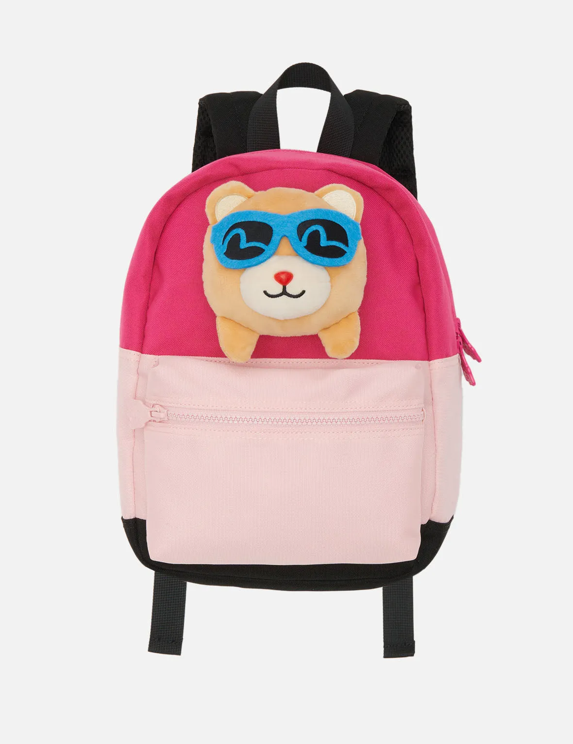 Two-tone Backpack with 3D Bear