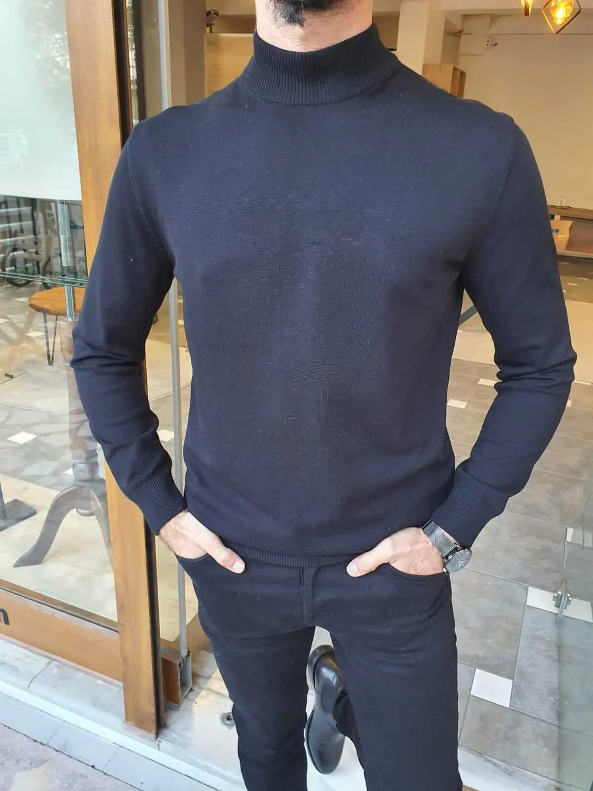 Vale Black Turtleneck