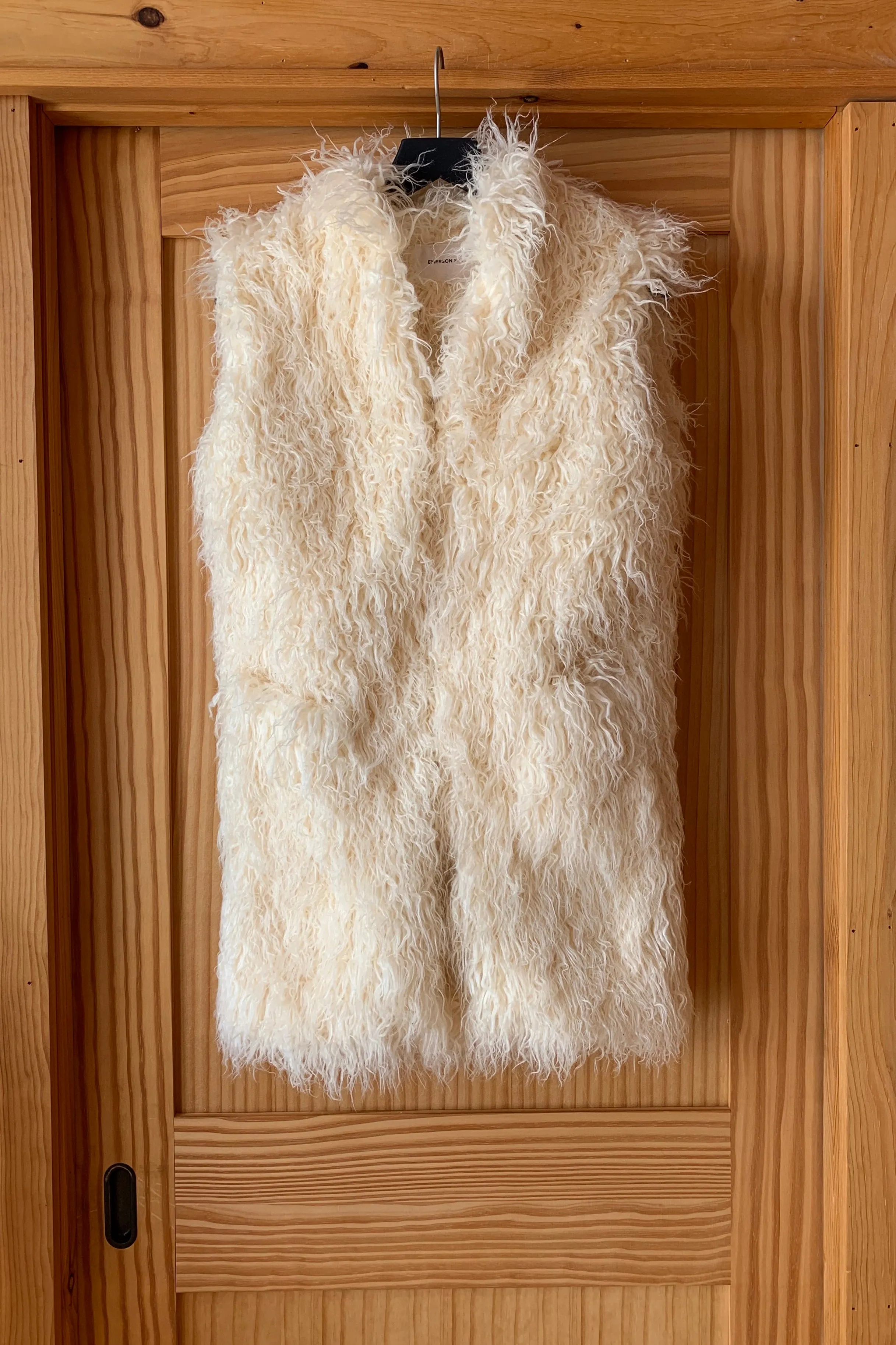 Vegan Shearling Vest - Ivory