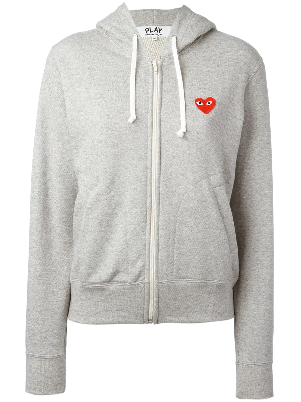 Women's Zipped Hoodie Red Heart - Grey