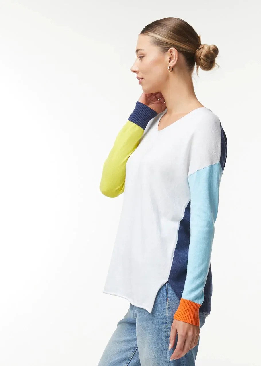 Zaket & Plover Colour Contrast Sweater