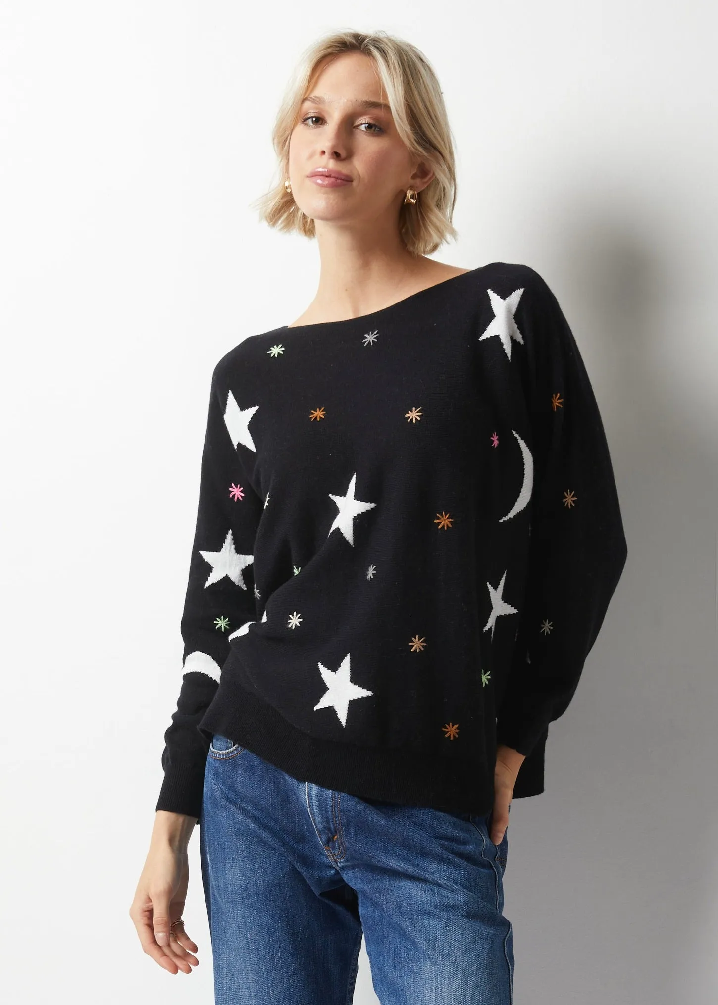 Zaket & Plover Starry Night Sweater - Black